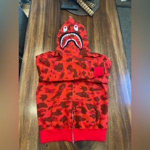 BAPE Shark Full Zip Camo (red)